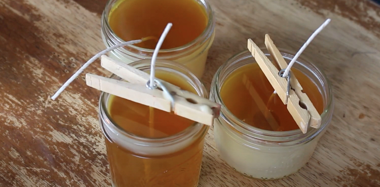 beeswax candle making diy
