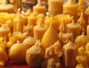candles made from beeswax